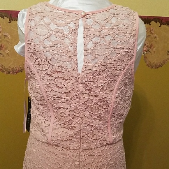 NWT AUW HIGH LOW PEACH LACE DRESS (sz 12) - Picture 4 of 7